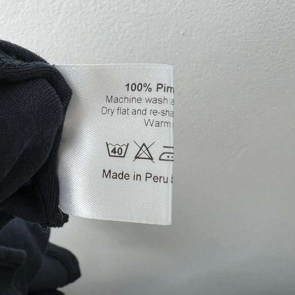 Eskandar Blue Hoodie Pima Cotton Pockets Draped Sleeve Hooded Top Classic Size 0 - Picture 9 of 10